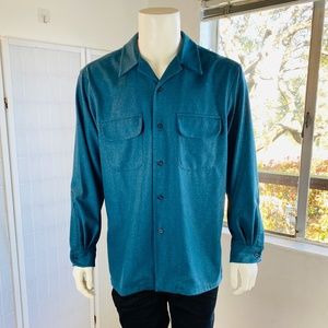 Mens Blue Pendleton Shirt, XL.